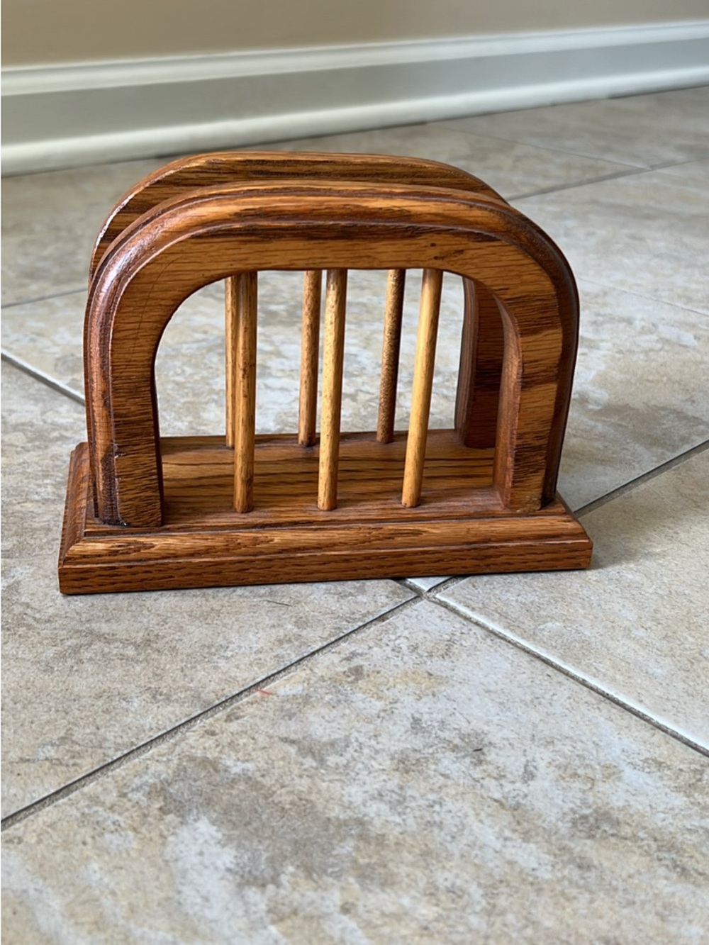 Vintage wood napkin holder